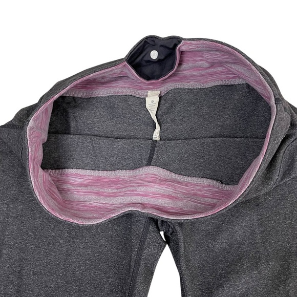 lululemon Priiti Crop Heathered Coal / Muted Mauve Stripes Galore - Picture 10 of 15